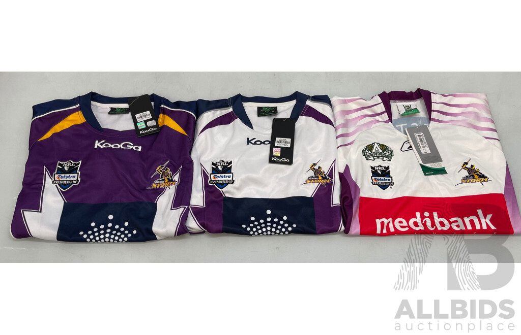 Melbourne Storm Supporter Jerseys - Brand New - Lot of 3