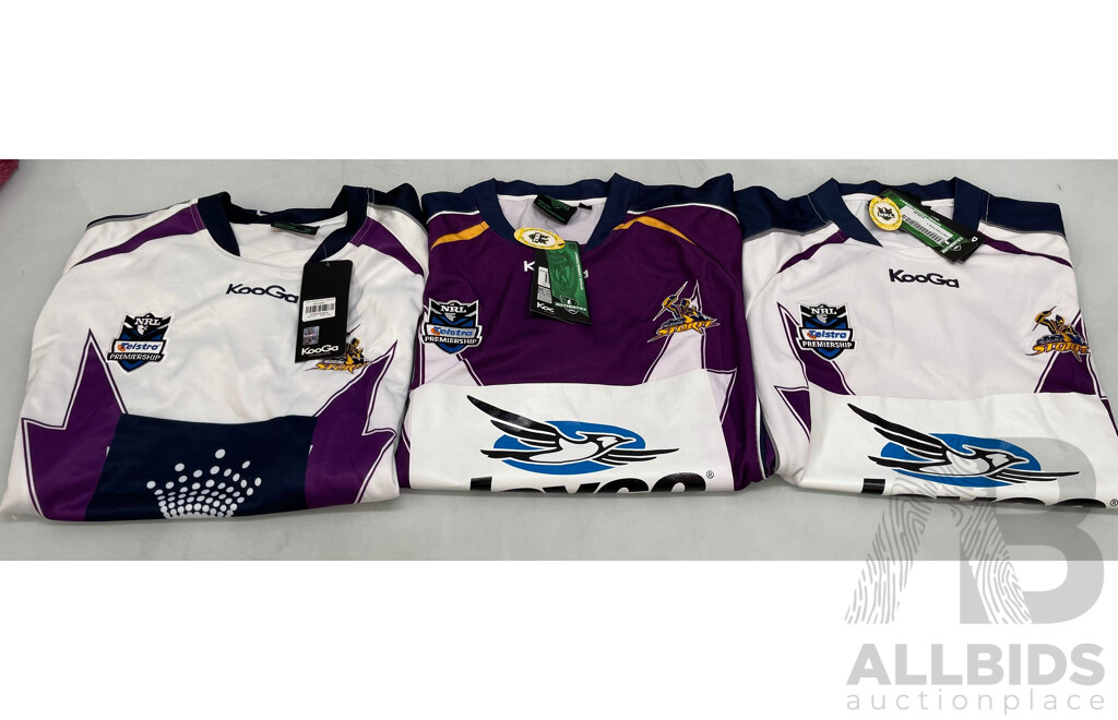 Melbourne Storm Supporter Jerseys - Brand New - Lot of 3