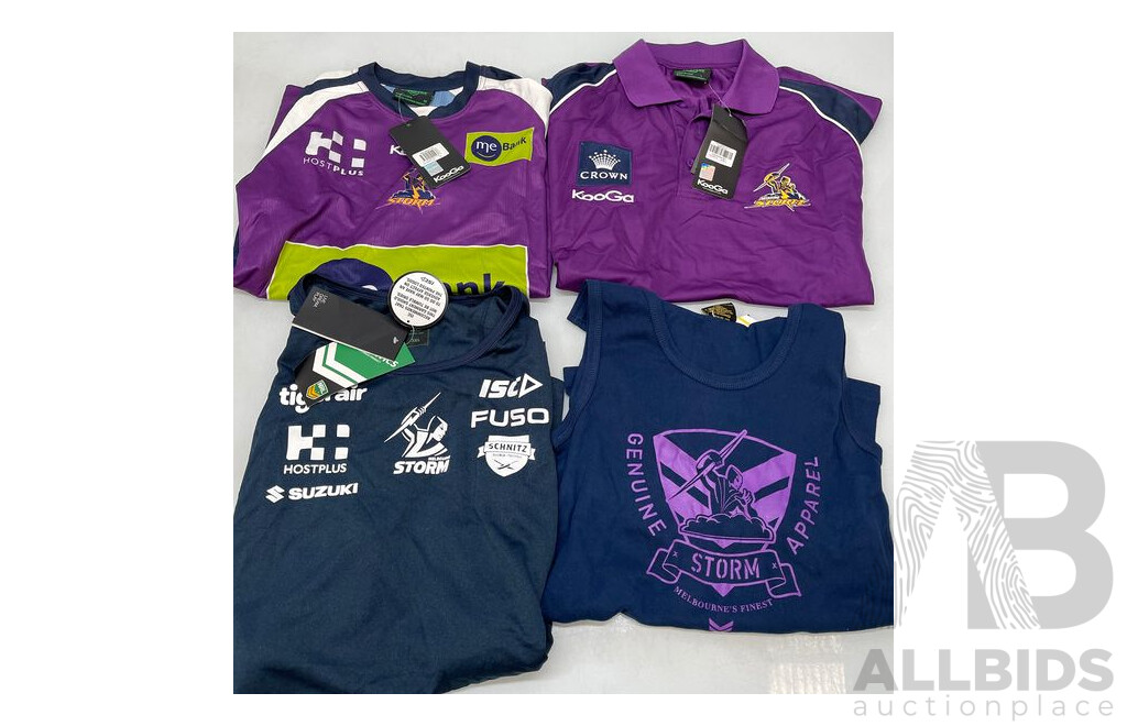 Melbourne Storm  Supporter Tops - Brand New - Lot of 4