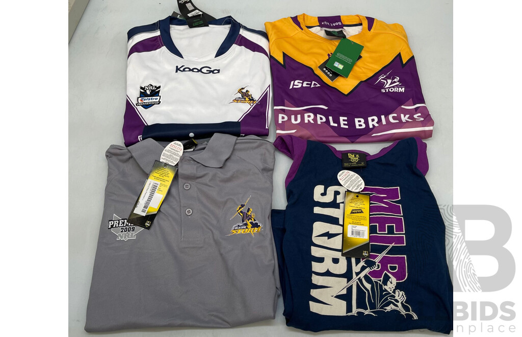 Melbourne Storm  Supporter Tops - Brand New - Lot of 4