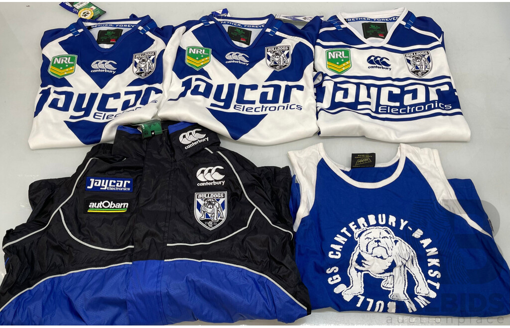 Canterbury Bulldogs Supporters Clothing - Brand New - Lot of 5