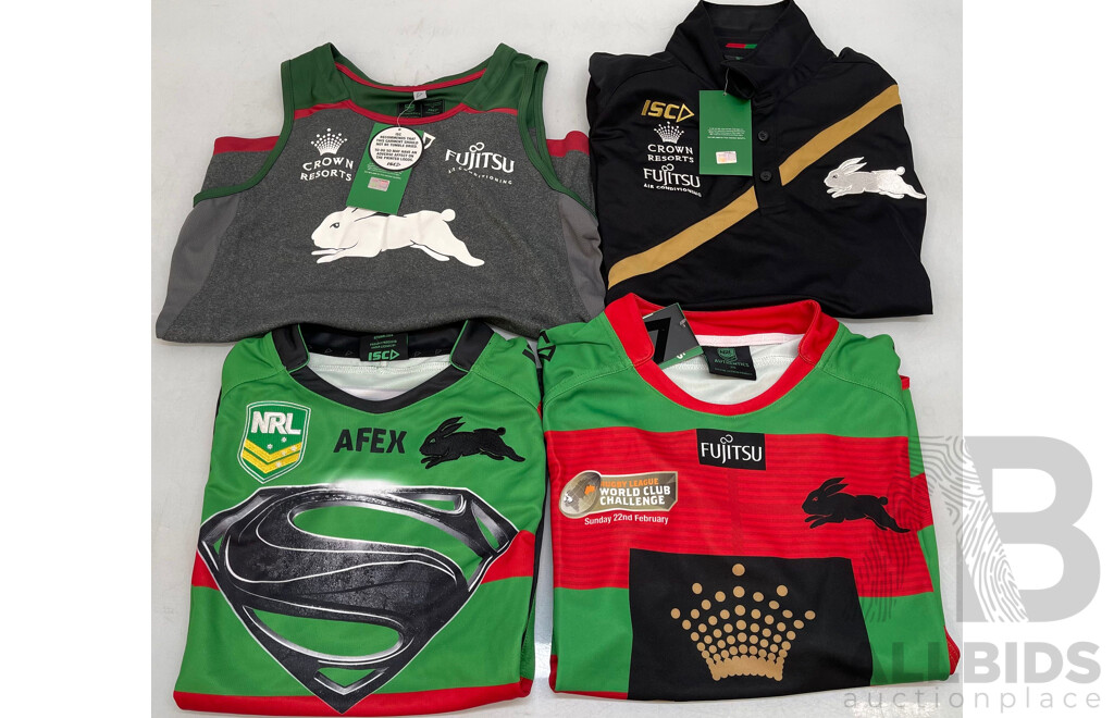 South Sydney Rabbitohs Supporters Clothing - Brand New - Lot of 4