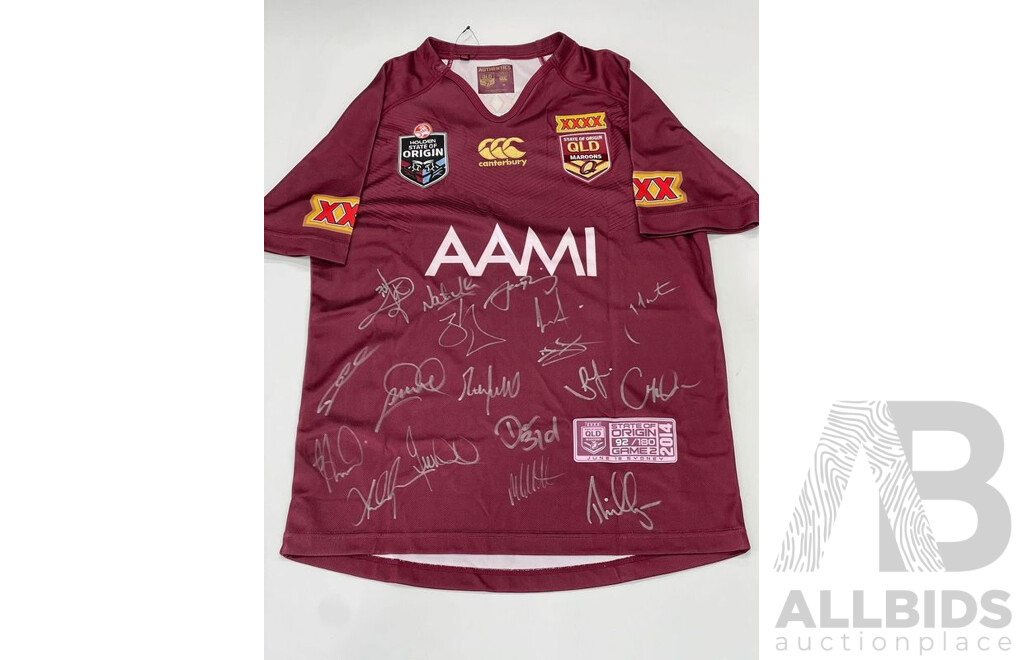 Queensland Maroons 2014 Limited Edition Signed Jersey