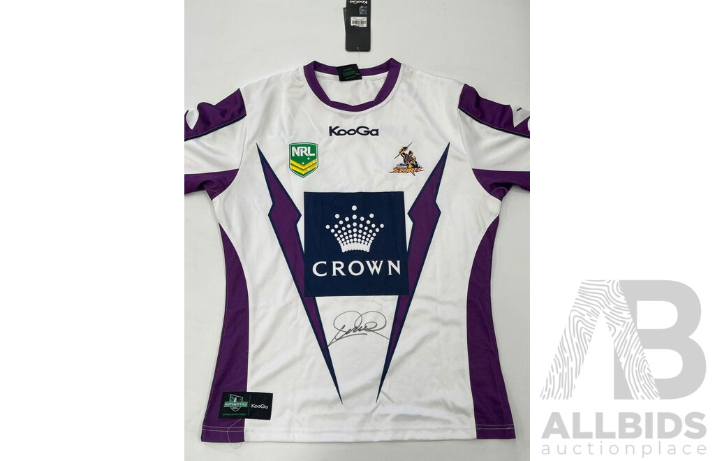 Melbourne Storm 2013 Cameron Smith Signed Away Jersey