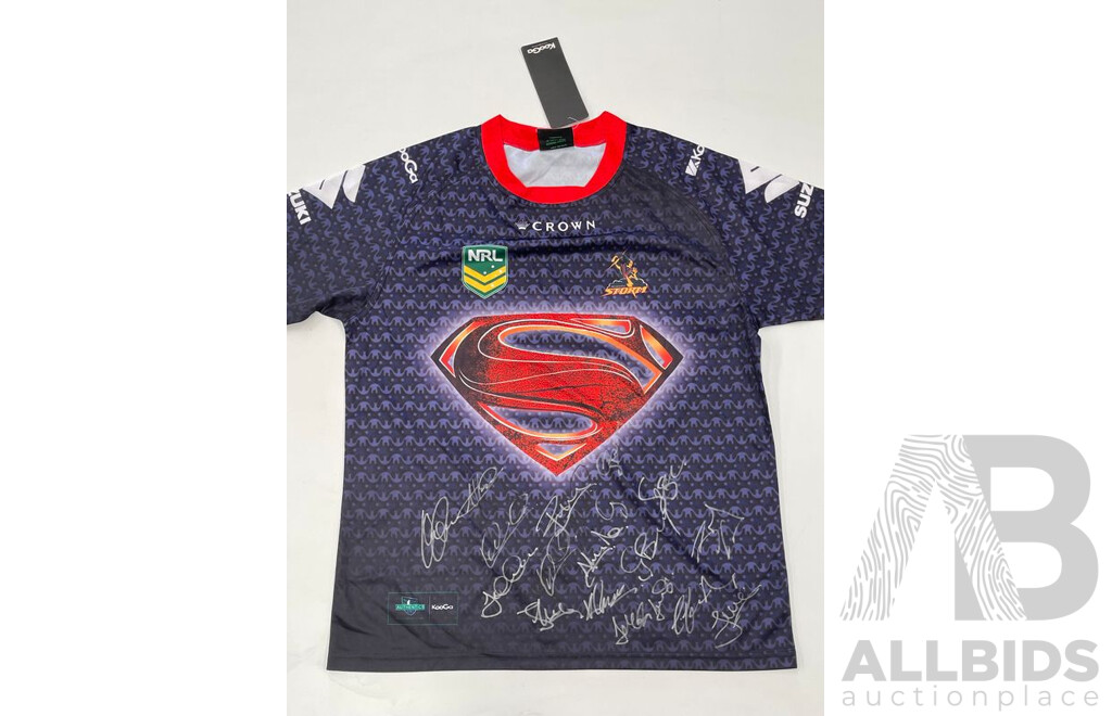 Melbourne Storm 2013 Superman Signed Jersey