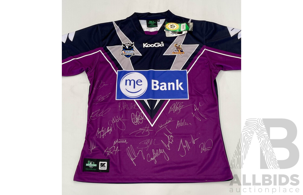Melbourne Storm 2009 Signed Replica Home Jersey - Brand New with Tag