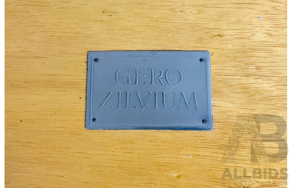Vintage Extensive Collection of Gero Zilvium Flatware in Wooden Canteen