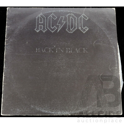 AC DC, Back in Black, Vinyl LP Record, Includes Insert, Albert Records 1980, Cat Number APLP 046