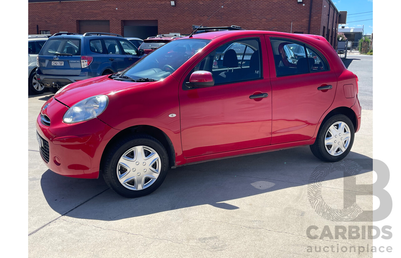 5/2012 Nissan Micra ST K13 5d Hatchback Red 1.2L