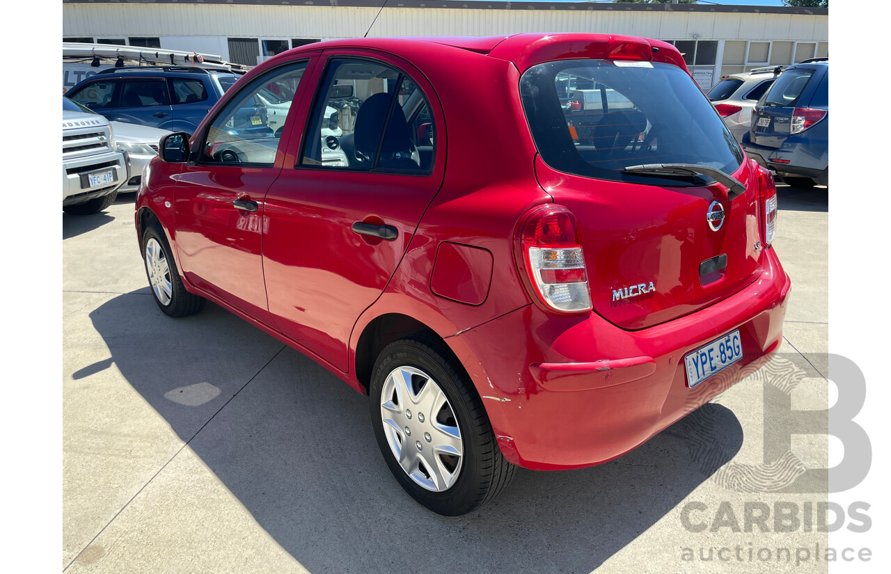 5/2012 Nissan Micra ST K13 5d Hatchback Red 1.2L