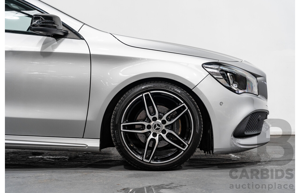 12/2017 Mercedes Benz CLA200 AMG Package 117 MY17 4D Coupe Polar Silver Metallic Turbo 1.6L