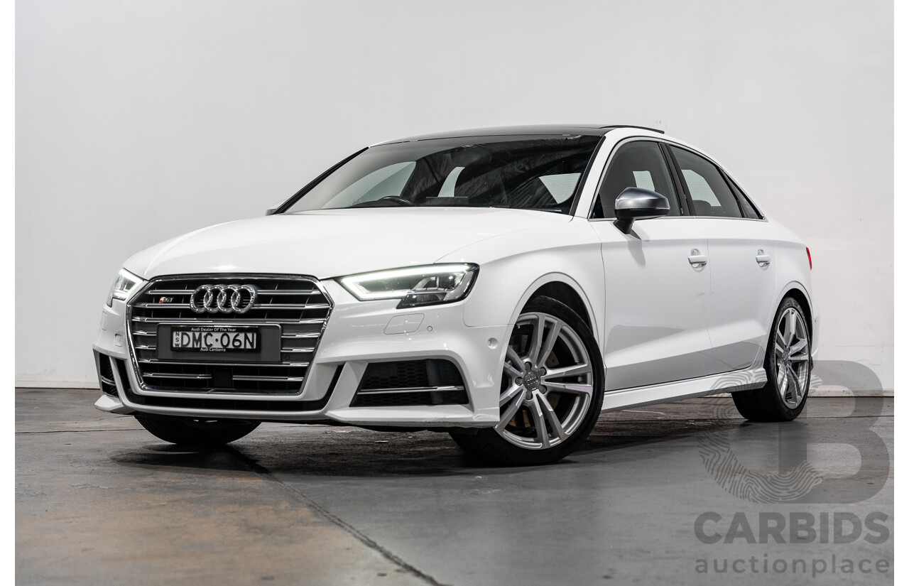 06/17 Audi S3 2.0 TFSI S TRONIC QUATTRO AWD 8V MY17 4D Sedan Ibis White 2.0L