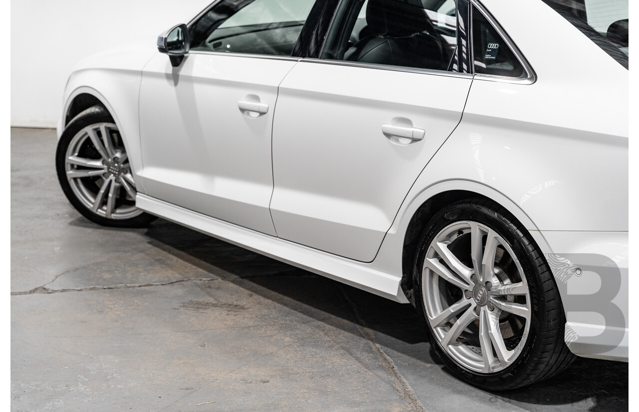 06/17 Audi S3 2.0 TFSI S TRONIC QUATTRO AWD 8V MY17 4D Sedan Ibis White 2.0L