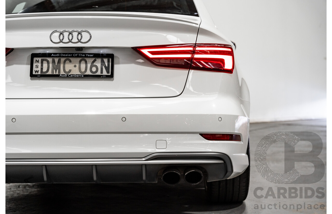 06/17 Audi S3 2.0 TFSI S TRONIC QUATTRO AWD 8V MY17 4D Sedan Ibis White 2.0L