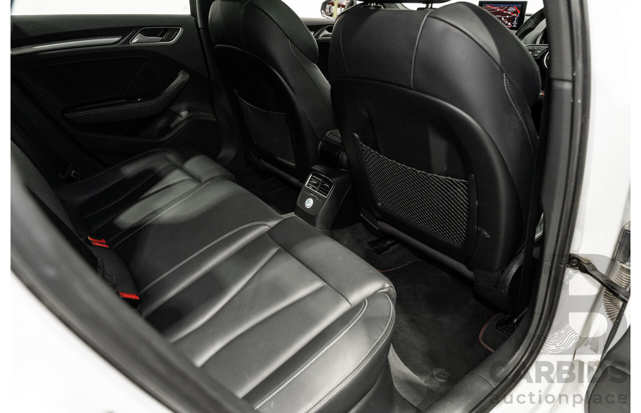 06/17 Audi S3 2.0 TFSI S TRONIC QUATTRO AWD 8V MY17 4D Sedan Ibis White 2.0L