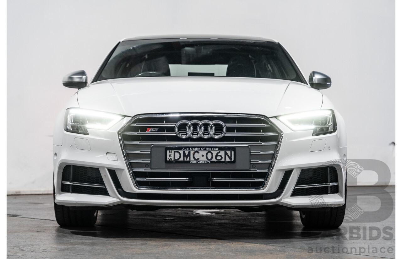 06/17 Audi S3 2.0 TFSI S TRONIC QUATTRO AWD 8V MY17 4D Sedan Ibis White 2.0L