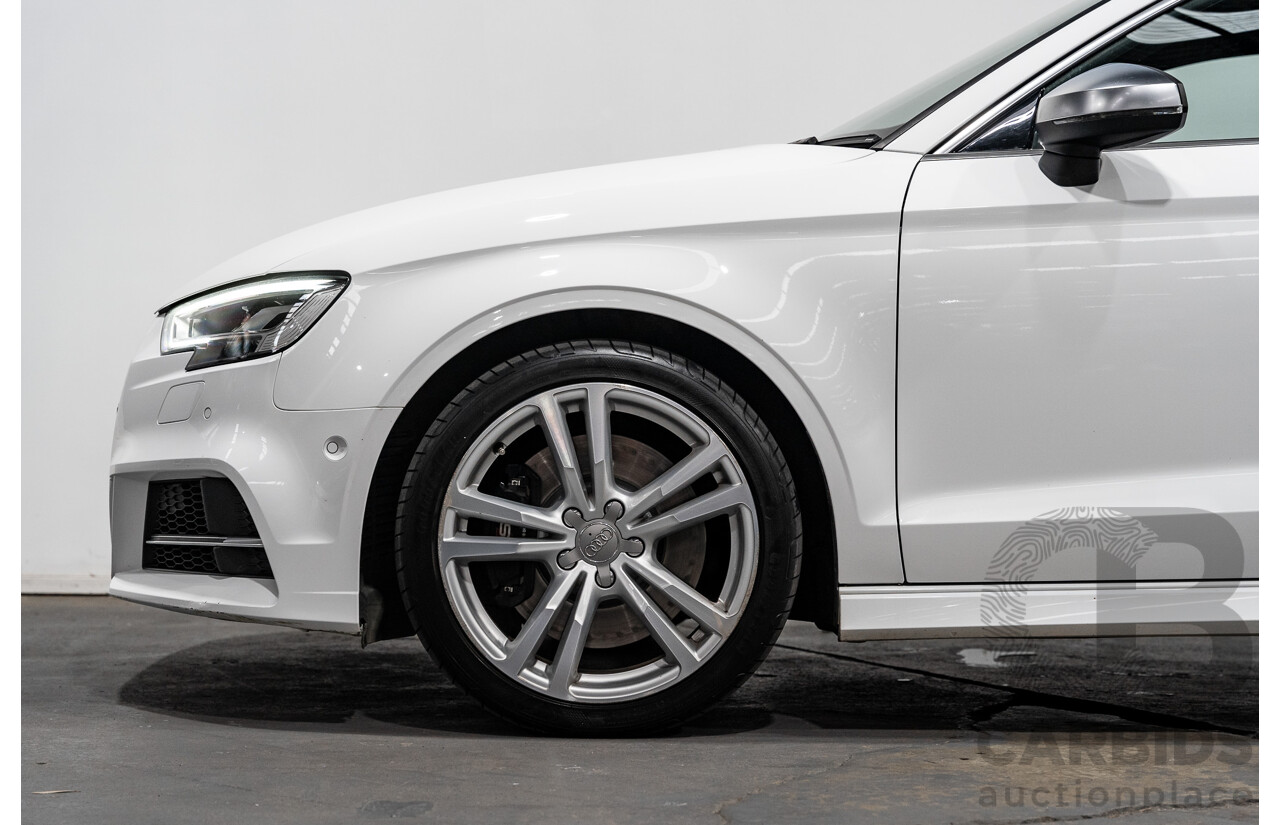 06/17 Audi S3 2.0 TFSI S TRONIC QUATTRO AWD 8V MY17 4D Sedan Ibis White 2.0L