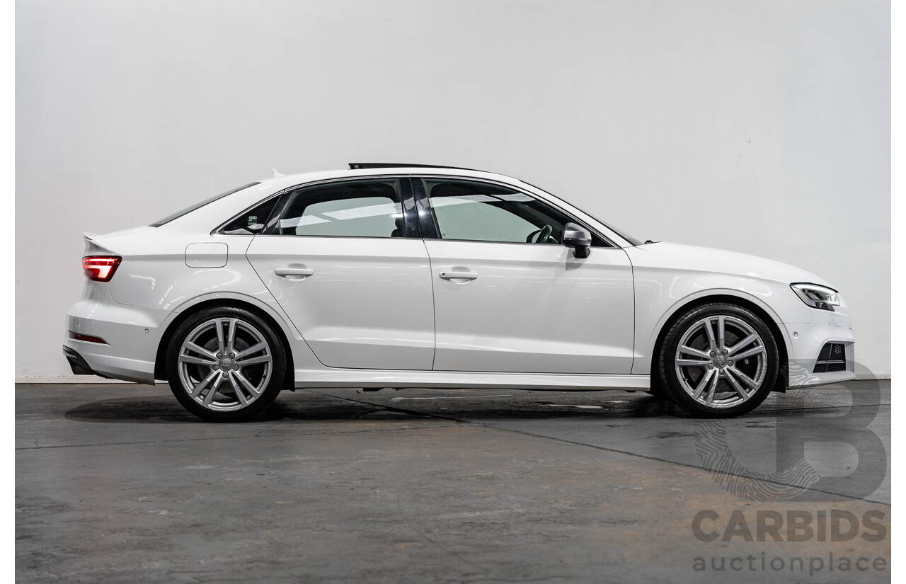 06/17 Audi S3 2.0 TFSI S TRONIC QUATTRO AWD 8V MY17 4D Sedan Ibis White 2.0L