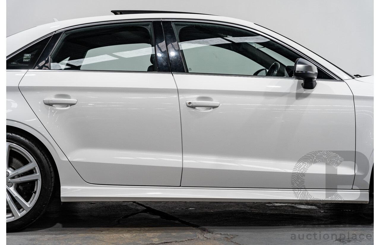 06/17 Audi S3 2.0 TFSI S TRONIC QUATTRO AWD 8V MY17 4D Sedan Ibis White 2.0L