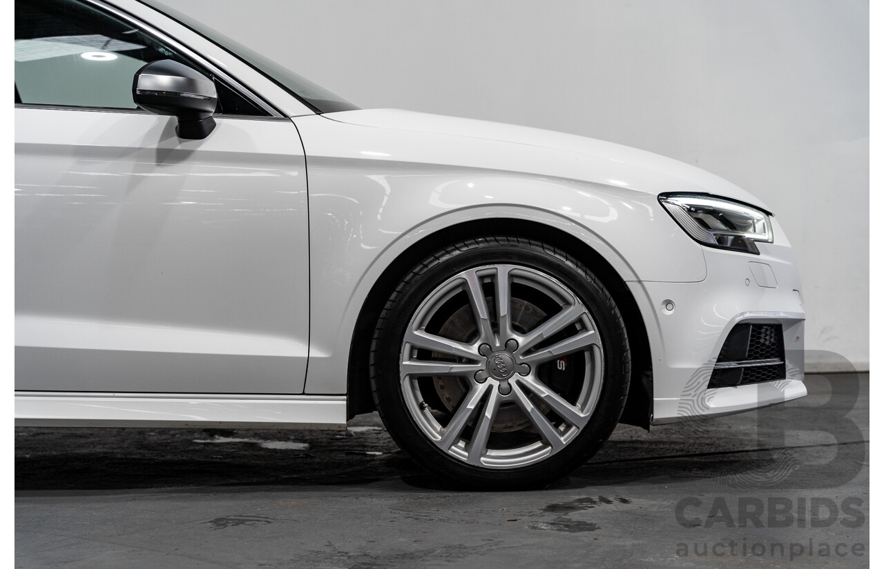06/17 Audi S3 2.0 TFSI S TRONIC QUATTRO AWD 8V MY17 4D Sedan Ibis White 2.0L
