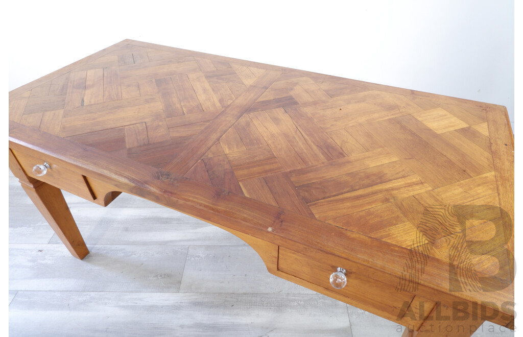 Large Timber Parquetry Desk