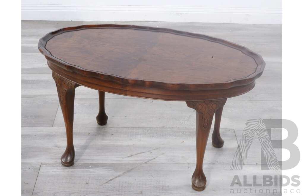 Small Antique Oval Coffee Table