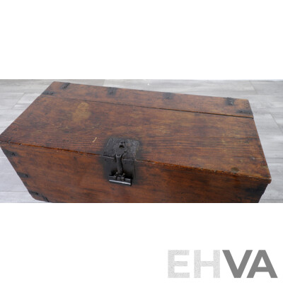 Large Timber Chest with Iron Bound Corners