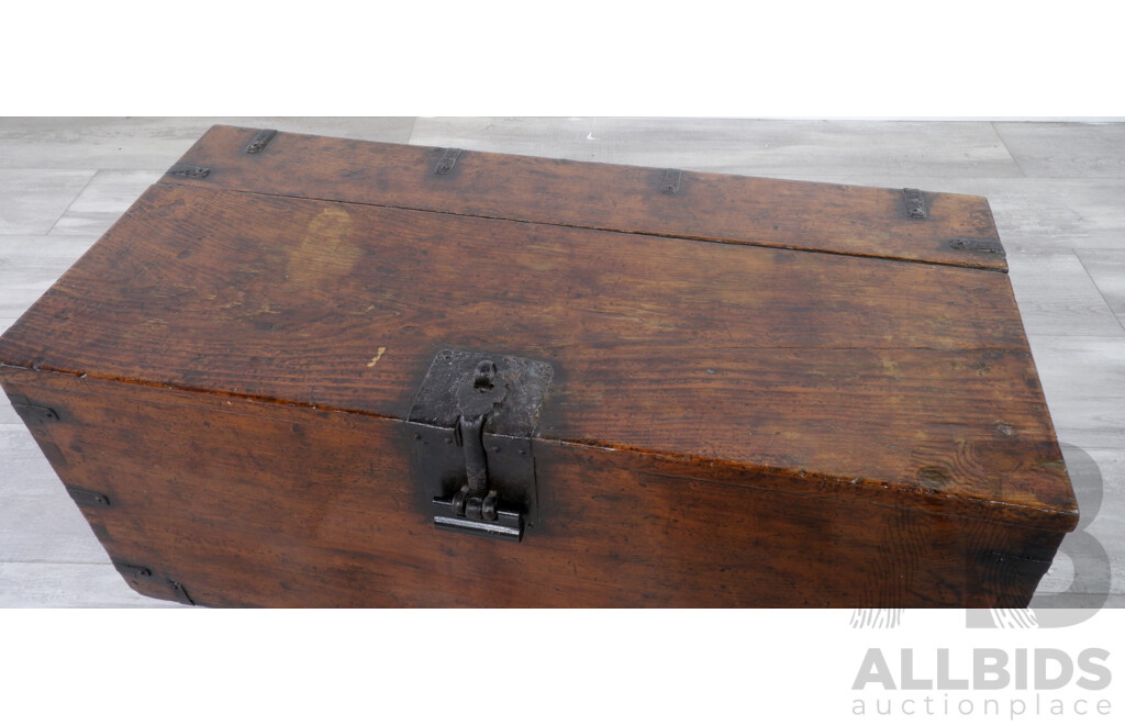 Large Timber Chest with Iron Bound Corners