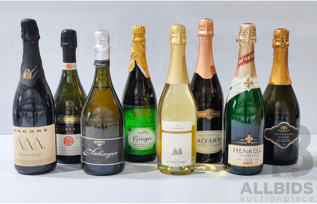 Mixed Sparkling Wines 750ml - Lot of 8