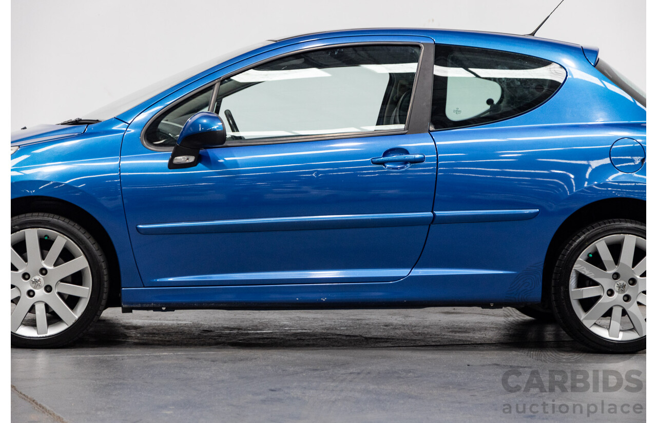 01/2009 Peugeot 207 GT FWD  3D Hatchback Aegan Blue Metallic Turbo 1.6L