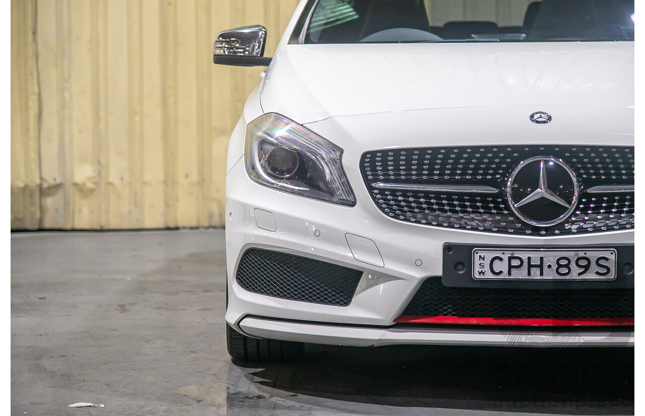 9/2013 Mercedes Benz A250 Sport AMG Package 176 5d Hatchback Calcite White Turbo 2.0L