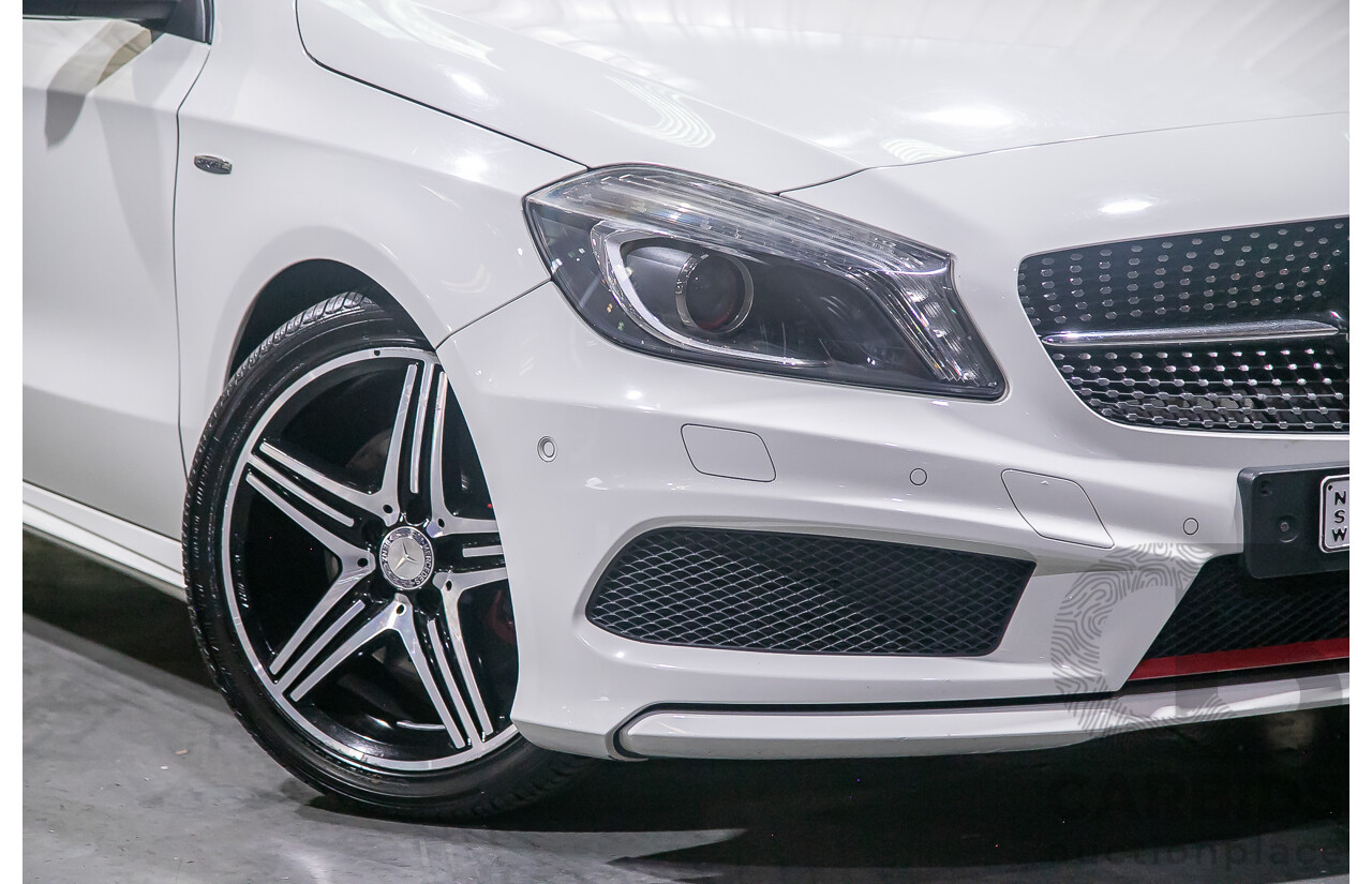 9/2013 Mercedes Benz A250 Sport AMG Package 176 5d Hatchback Calcite White Turbo 2.0L