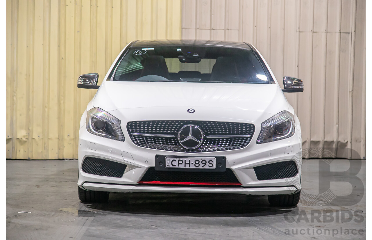 9/2013 Mercedes Benz A250 Sport AMG Package 176 5d Hatchback Calcite White Turbo 2.0L