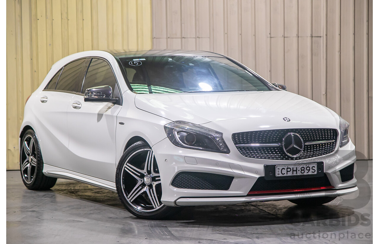 9/2013 Mercedes Benz A250 Sport AMG Package 176 5d Hatchback Calcite White Turbo 2.0L