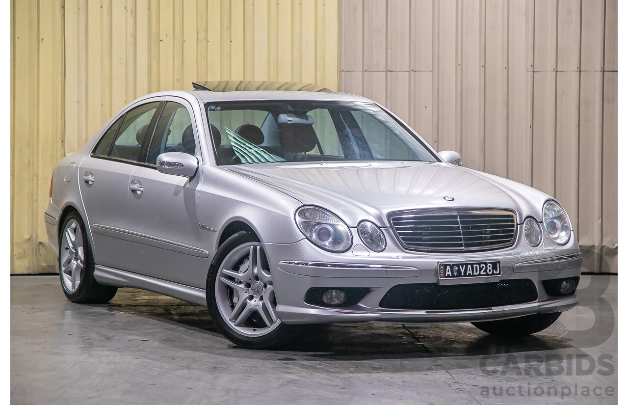 10/2004 Mercedes Benz E55 AMG W211 4d Sedan Brilliant Silver Metallic Supercharged V8 5.4L