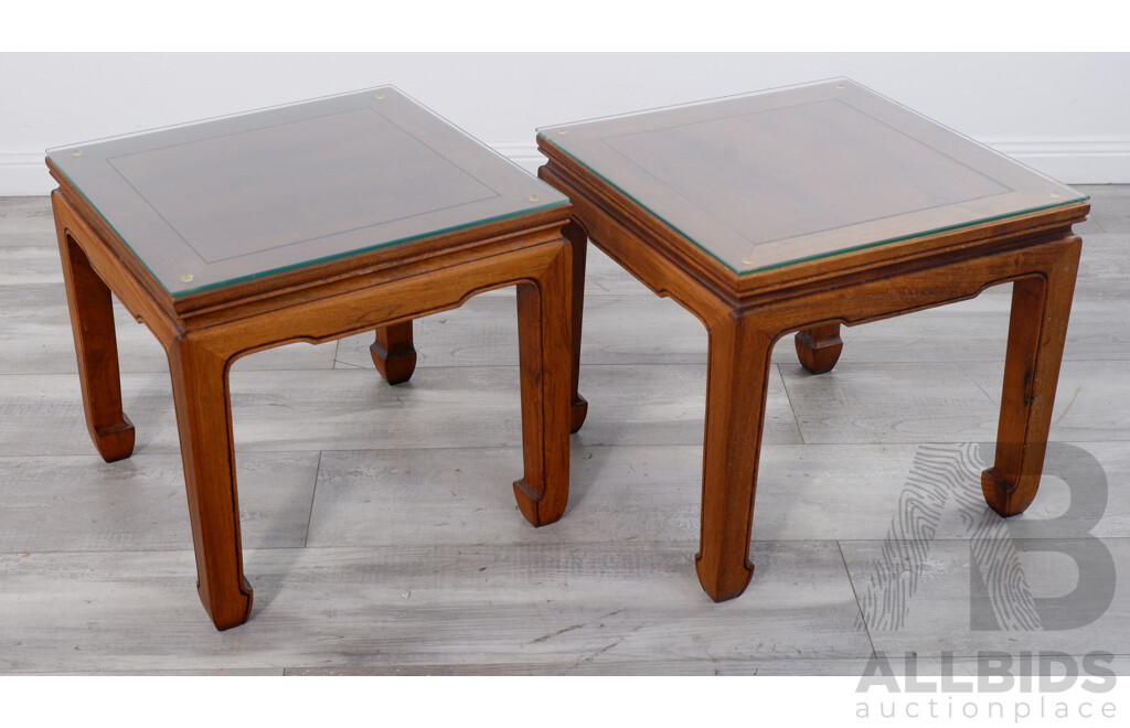 Pair of Chinese Sqaure Side Tables