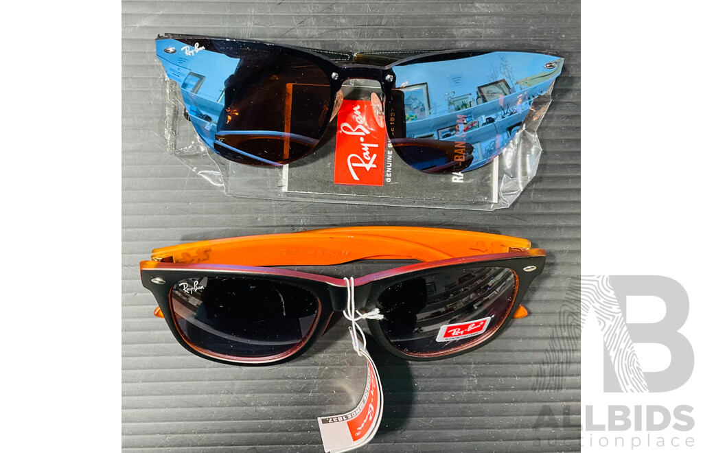 Ray-Ban Blaze Clubmaster Blaze Collection Sunglasses RB3576N 153/7V with Case & RB 5521-145