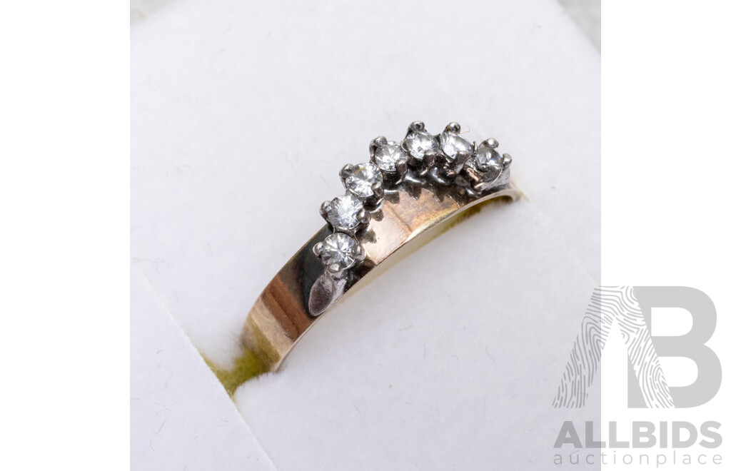 9ct Vintage Diamond Set Wedding/Eternity Ring, TDW 0.25ct, Size Q, 1.98 Grams