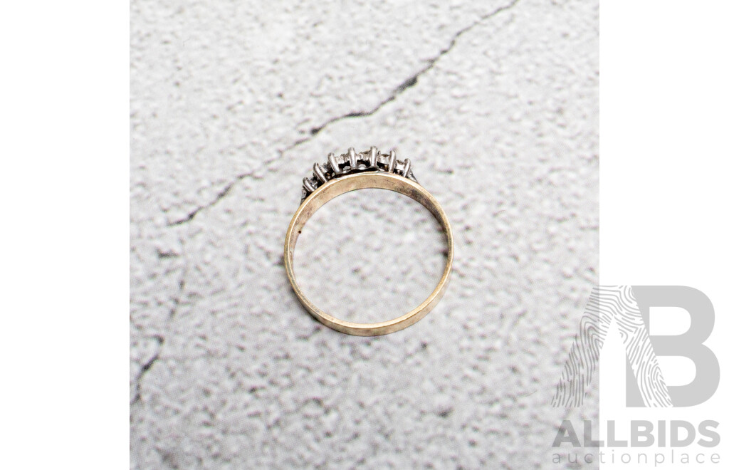 9ct Vintage Diamond Set Wedding/Eternity Ring, TDW 0.25ct, Size Q, 1.98 Grams