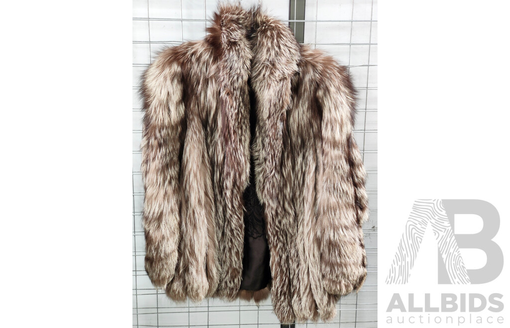 Scandinavian Silver Fox Womens Fur Coat