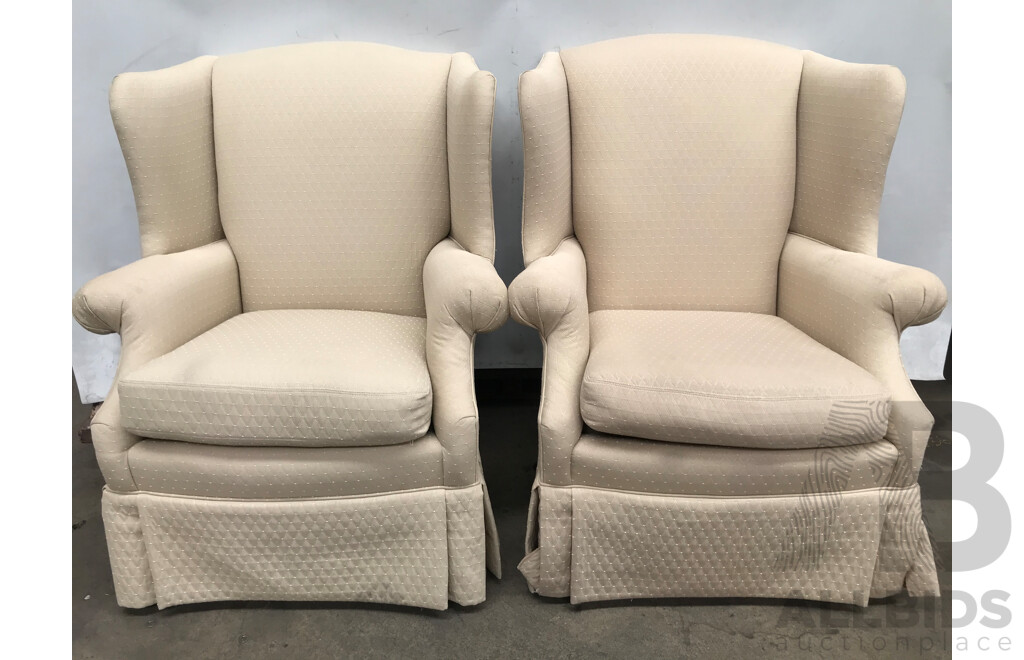 Drexel Heritage Wingback Armchairs - Lot of Two