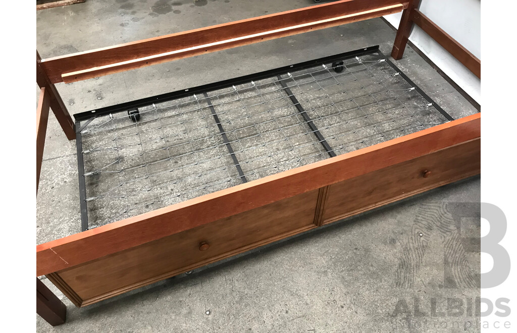 Single Bed Frame with Trundle