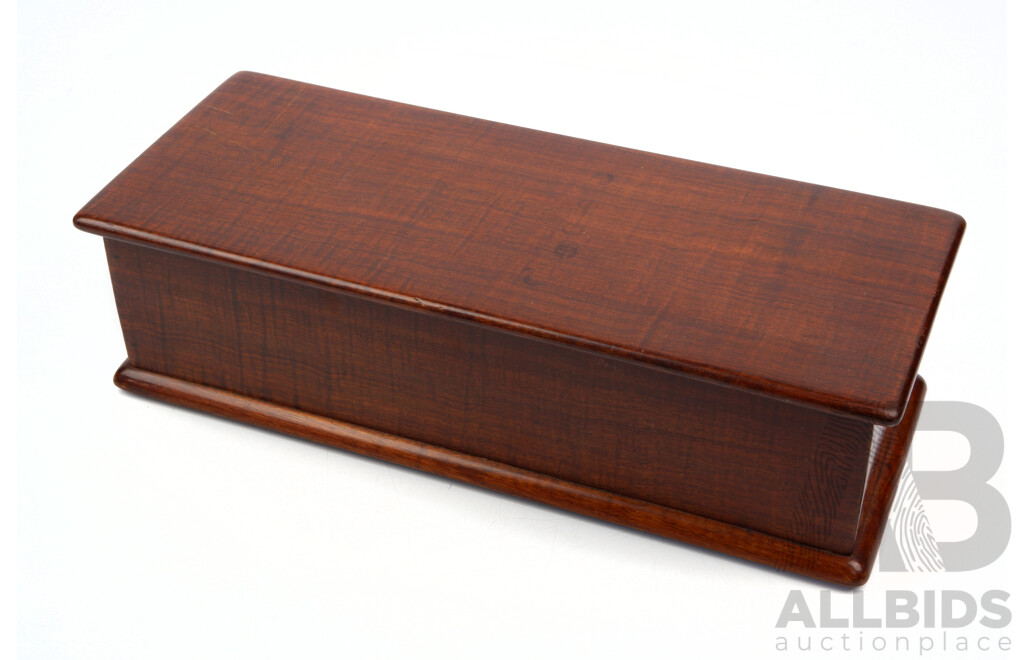 Vintage Australian Fiddleback Blackwood Hinged Box