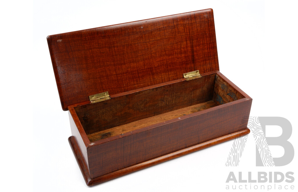 Vintage Australian Fiddleback Blackwood Hinged Box