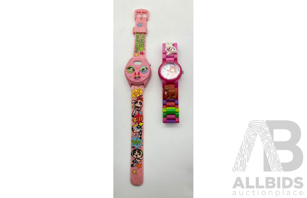 Two Girl's Watches, Lego Friends and Powerpuff Girls