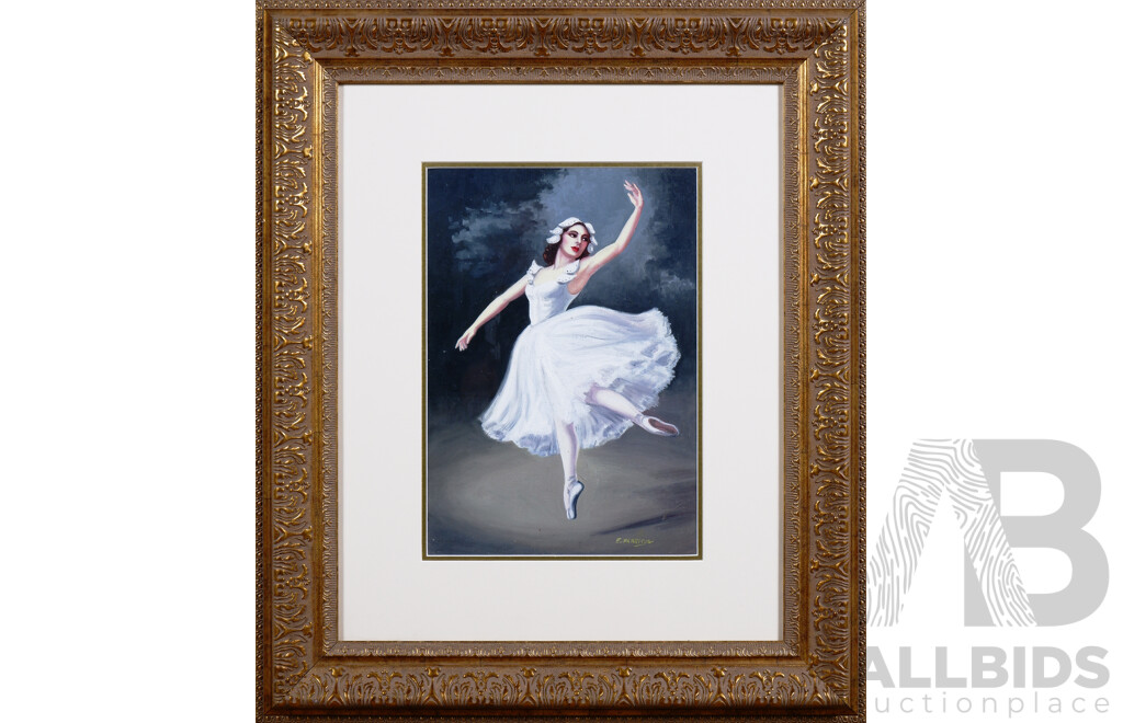 Ena Harrison, Ballerina, Oil on Card