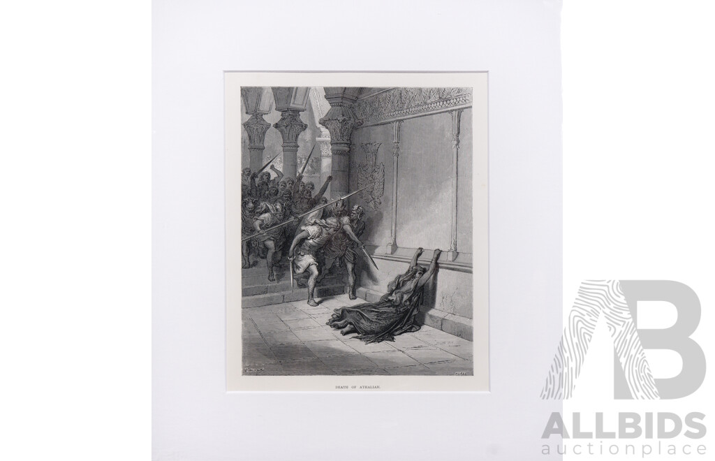 Ten Gustave Dorè Lithographs From the Scripture Gallery of Illustration, Volume I