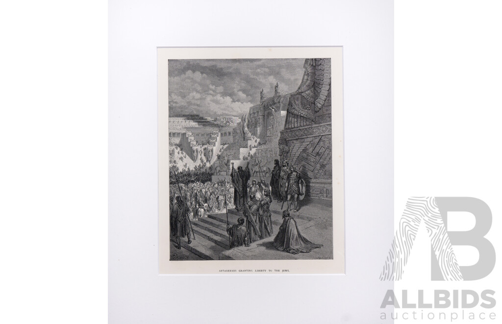 Ten Gustave Dorè Lithographs From the Scripture Gallery of Illustration, Volume I