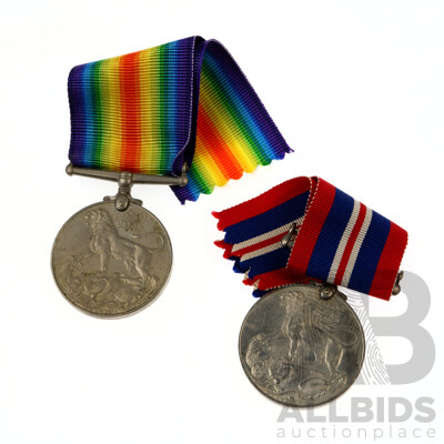 Two World War Two War Service Medals