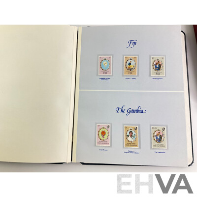 The Royal Wedding 1981 Commonwealth Nations Single Stamp Album and 1982 Princess of Wales Twenty First Birthday Stamp Album